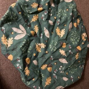 Green Leaf and Acorn Patterned scrub cap